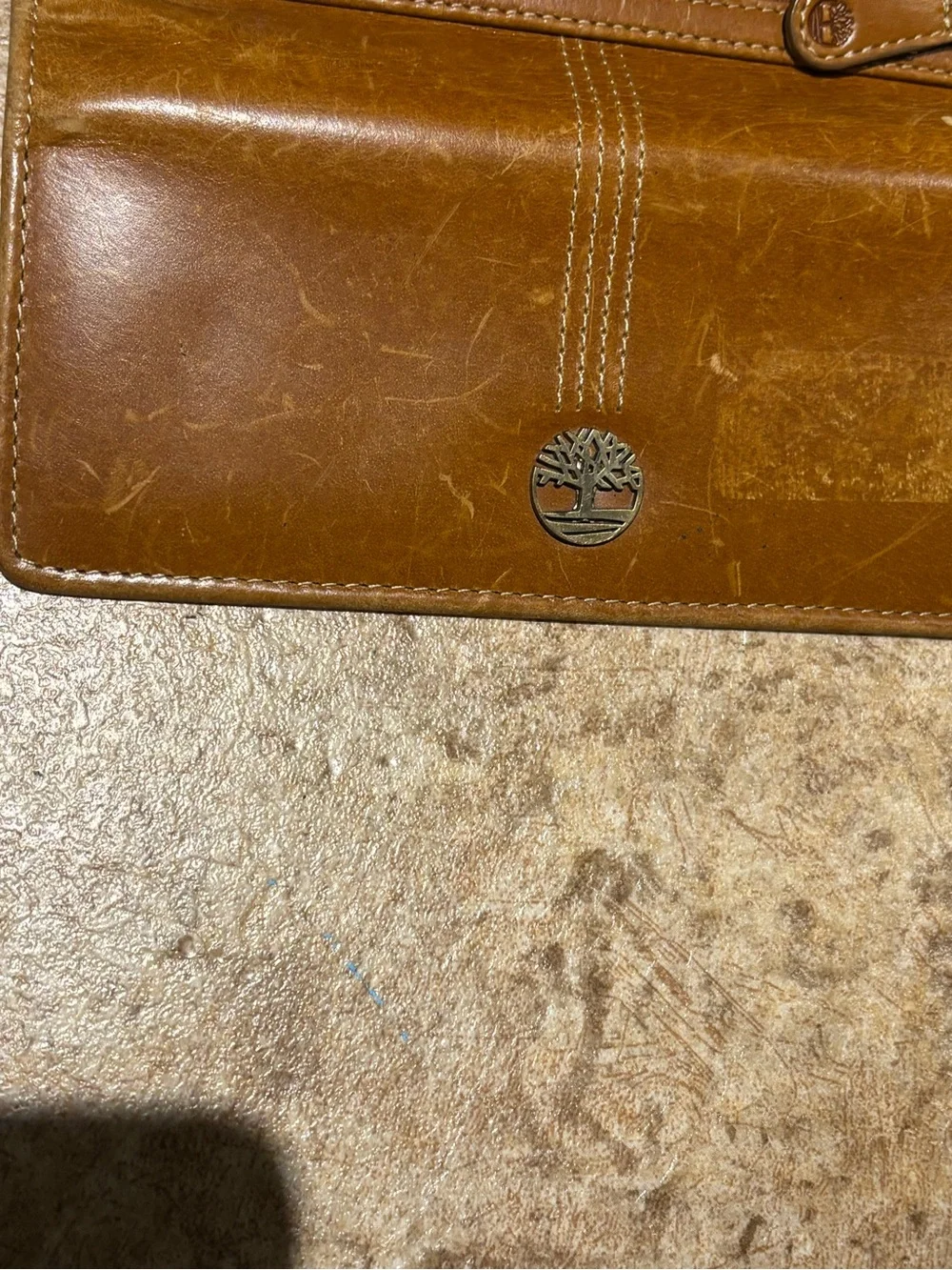 #Vintage  #Timberland Caramel Canvas Card Wallet#genuineleather